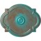 Ekena Millwork Waltz Ceiling Medallion (Fits Canopies up to 4 1/2"), 21 1/4"W x 17 3/8"H x 1"P, Copper Green Patina CM21WACGS - alternate 1